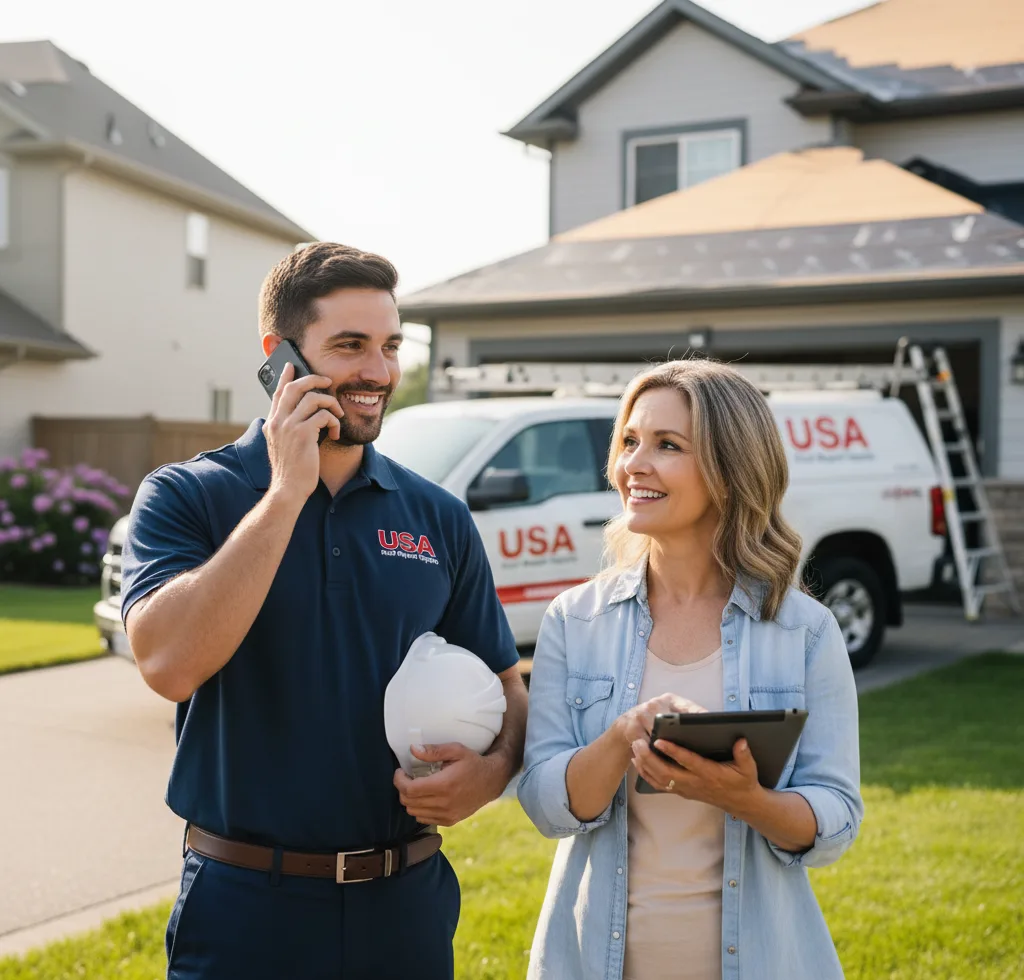 USA Roof Repair Experts customer support in Winters